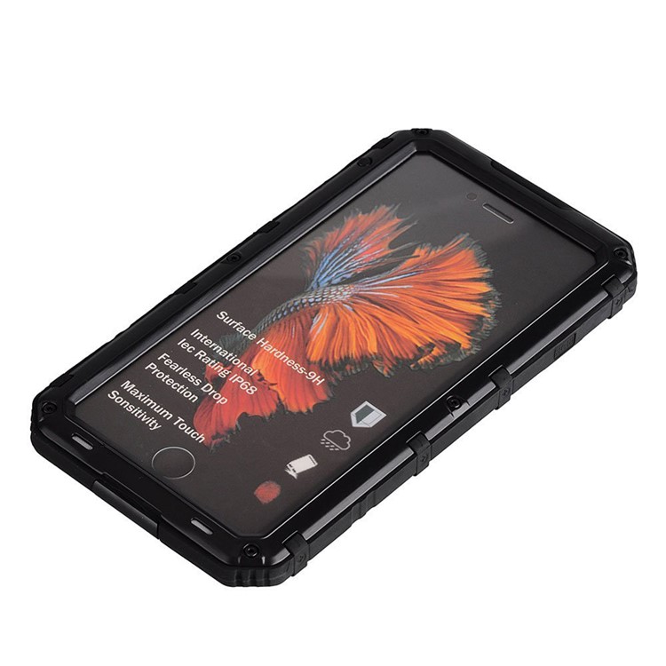 IP68 Wasserdichter Staubdicht-widerstandsfähig Anti-Explosion Vollschutztasche für iPhone 7 Plus - Schwarz-10