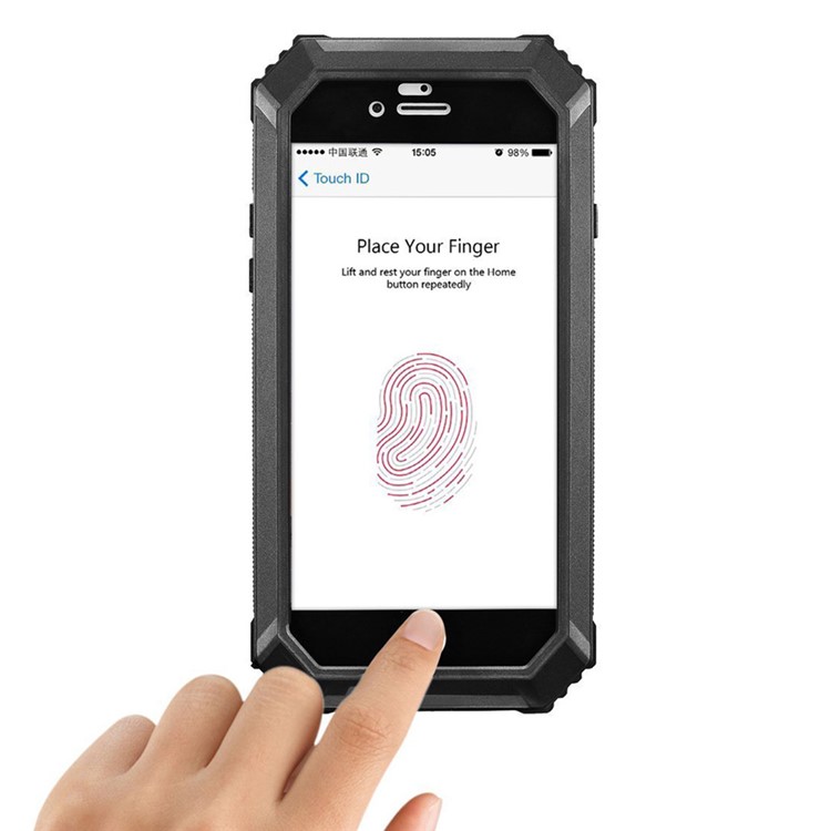IP68 Wasserdichter Staubdicht-widerstandsfähig Anti-Explosion Vollschutztasche für iPhone 7 Plus - Schwarz-12