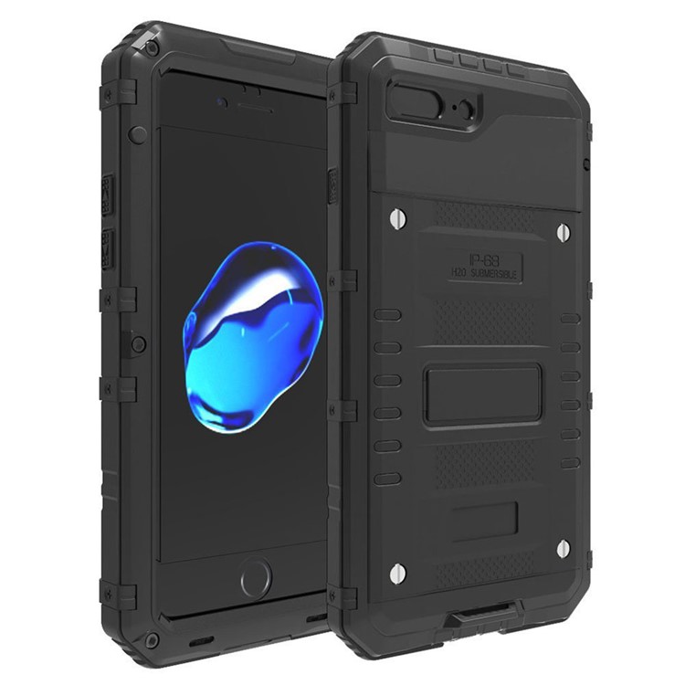 IP68 Wasserdichter Staubdicht-widerstandsfähig Anti-Explosion Vollschutztasche für iPhone 7 Plus - Schwarz-9