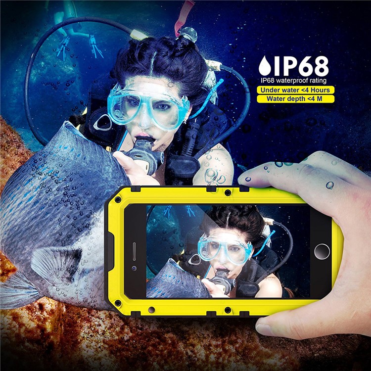 

IP68 Waterproof Dustproof Outdoor Diving Shell Drop-resistant Anti-explosion for iPhone 6/6s - Yellow