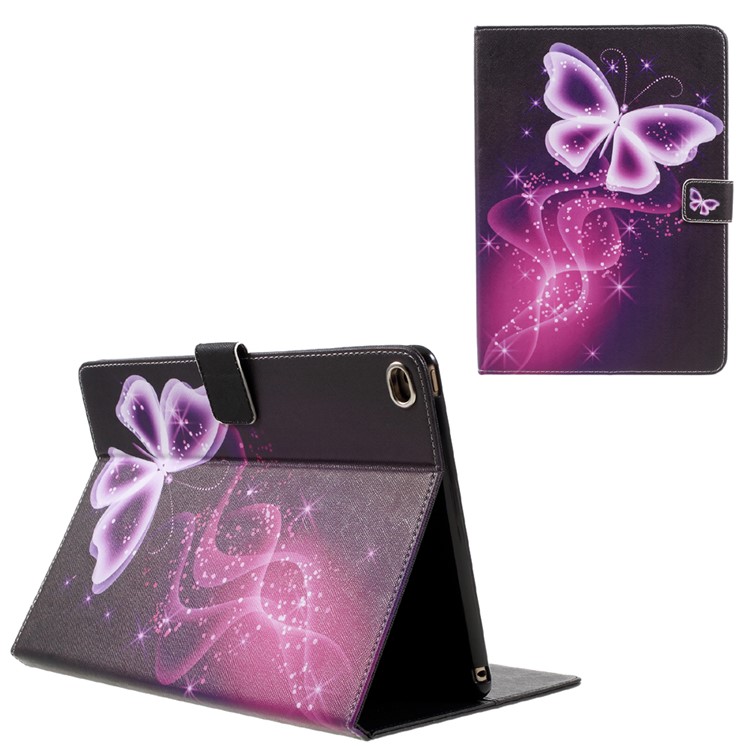 

Patterned Leather Wallet Case for iPad Air 2 - Purple Butterfly, iPad Air 2
