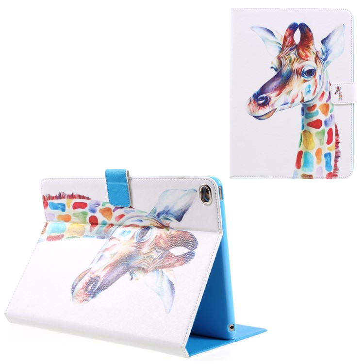 

Patterned Leather Wallet Protective Case for iPad Air 2 - Colored Giraffe, iPad Air 2