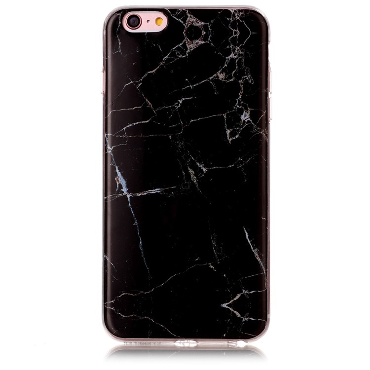 Marble Texture IMD Soft TPU Case for iPhone 6s Plus / 6 Plus - Black-2