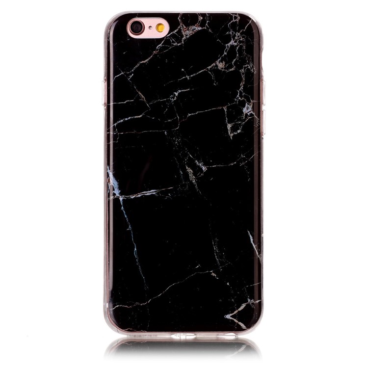 Teggio di Marmo IMD TPU Telefono Per Iphone 6s/6 4,7 Pollici - Nero-2