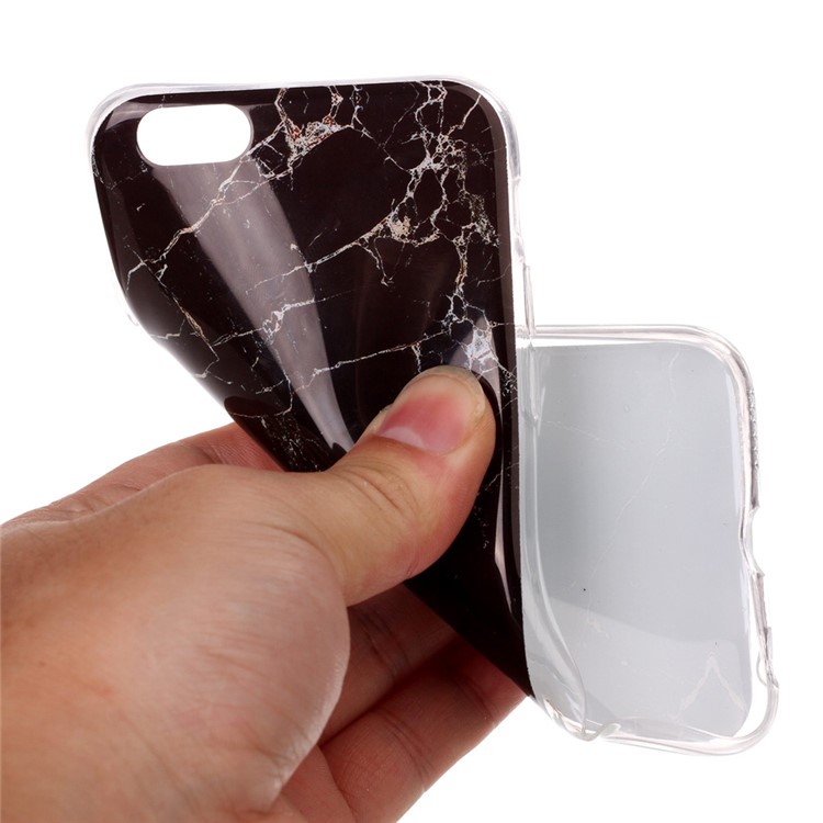 Padrão de mármore IMD TPU Case para iPhone 6s / 6 4.7 polegadas - Preto-6