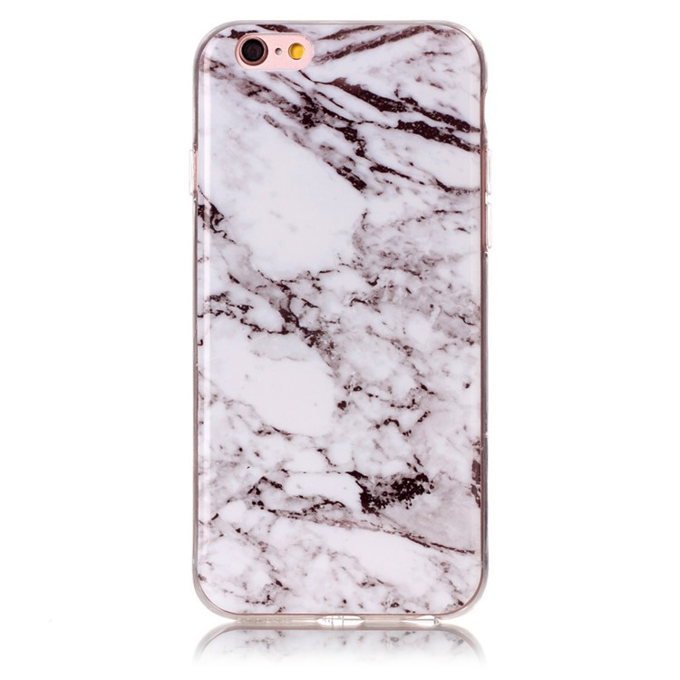 Padrão de mármore IMD TPU Phone Shell para iPhone 6s / 6 4.7 polegadas - Branco-2