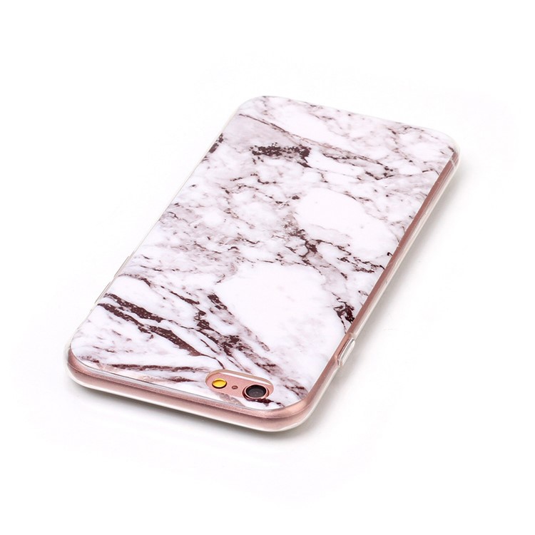 Padrão de mármore IMD TPU Phone Shell para iPhone 6s / 6 4.7 polegadas - Branco-5