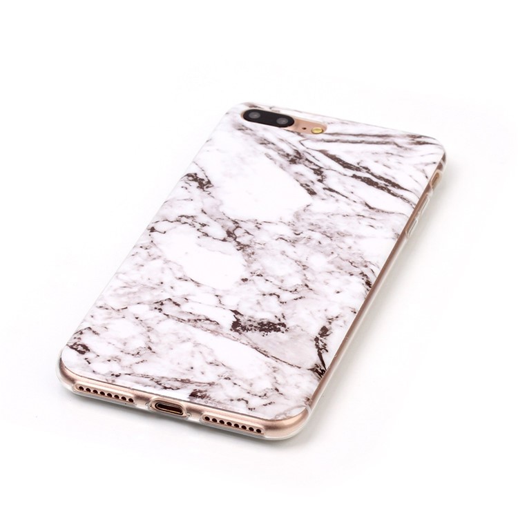 Pour Iphone 8 Plus / 7 Plus 5,5 Pouces Motif en Marbre IMD TPU Thelle Case Accessoir - Blanche-4