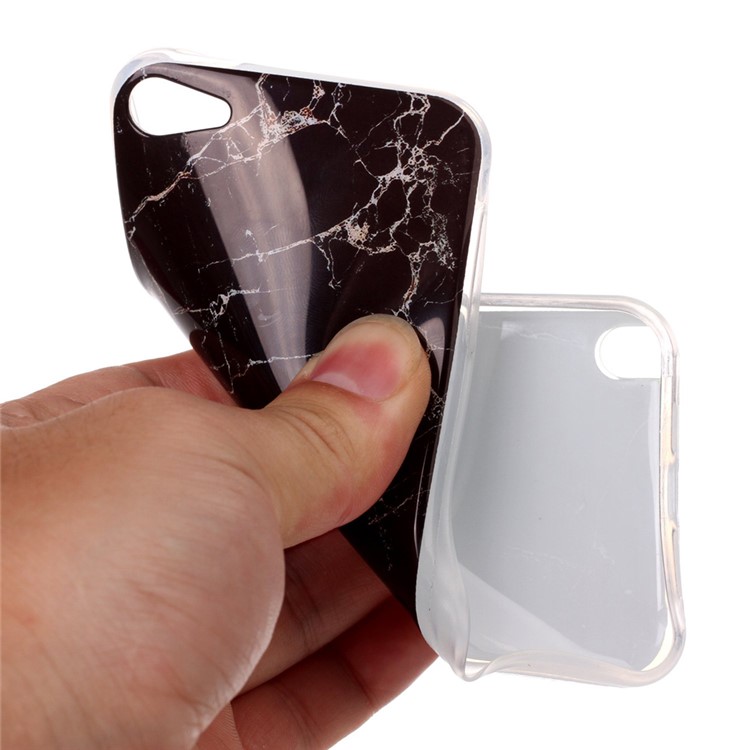 Custodia In Similpelle IMD Gel TPU Per Apple Ipod Touch 6 - Nero-6