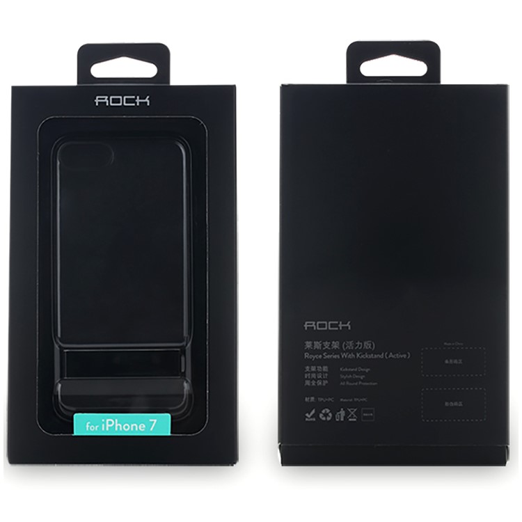 Rock Royce Series Kickstand (Active) Clear PC + TPU Bumper Telefono Per Iphone 8 Plus / 7 Più 5,5 Pollici - Ciano-6