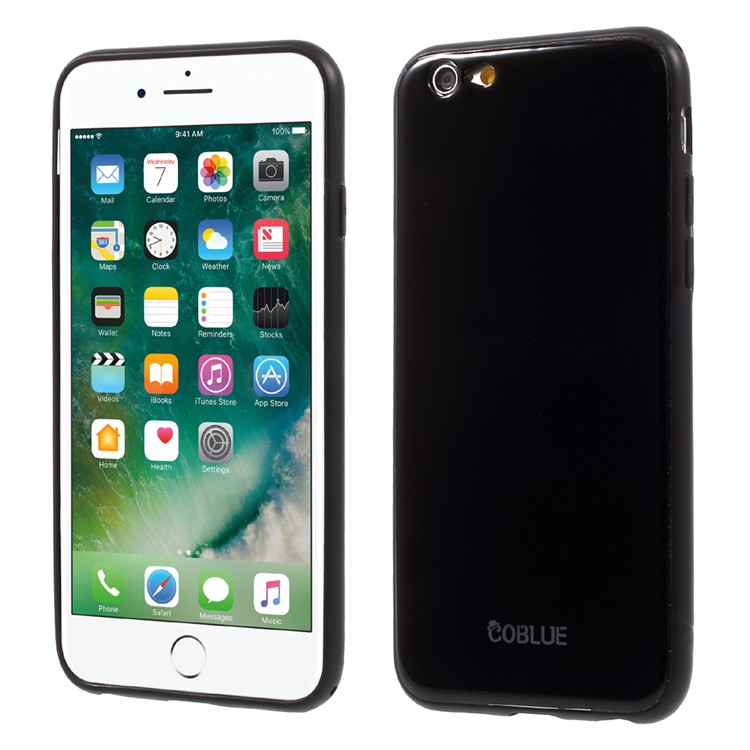 COBLUE Piano Series for iPhone 6s/6 4.7 Glossy PC and TPU Mobile Phone Cover - Black-1