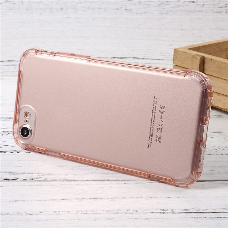 Second Generation Drop-proof Clear TPU Mobile Cover for iPhone SE 2nd Gen (2020)/8/7 4.7 inch - Pink-4