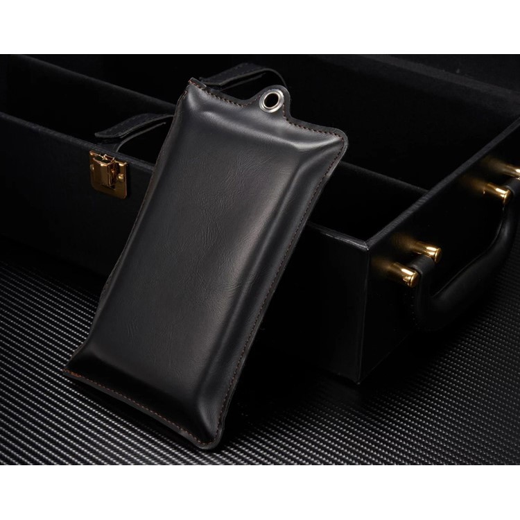 CASEME pour iPhone 8 Plus / 7 2-In-1 Multi-slot Split Leather Wallet Magnetic Case avec housse intérieure détachable - Noir-4