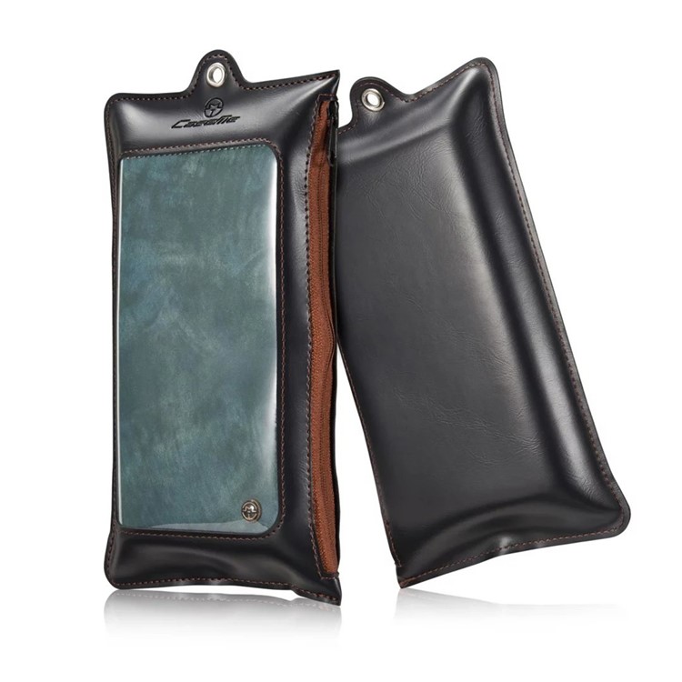 CASEME para iPhone 8 Plus / 7 Plus Destacável 2-em-1 Multi-slot Wallet Split Leather Phone Shell - azul-1
