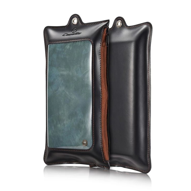 CASEME para iPhone 8 Plus / 7 Plus Destacável 2-em-1 Multi-slot Wallet Split Leather Phone Shell - azul-2
