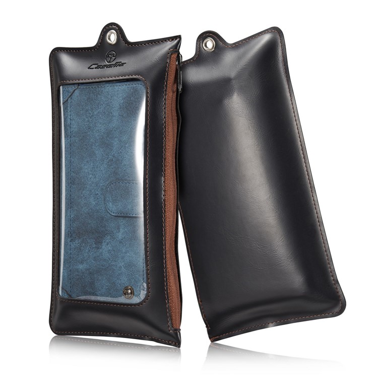 

CASEME Detachable 2-in-1 Wallet Retro Split Leather Case with Carabiner for iPhone 6s Plus/6 Plus - Blue, iPhone 6s Plus 5.5-inch