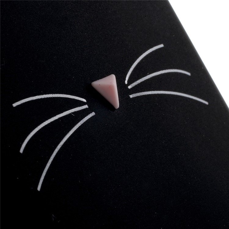 3D MEOW Bearded Cat Silicone Back Case for iPhone 7 4.7 Inch - Black-6