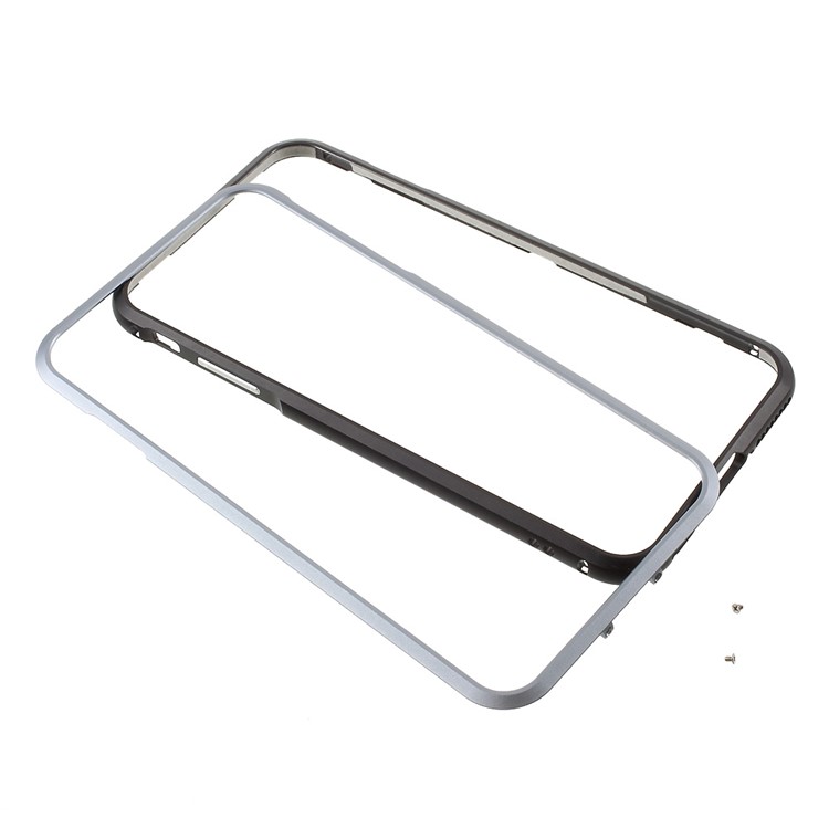 2-Piece Electroplating Aluminum Alloy Bumper Case for iPhone 6S Plus / 6 Plus - Black / Grey-4