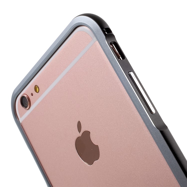 2-Piece Electroplating Aluminum Alloy Bumper Case for iPhone 6S Plus / 6 Plus - Black / Grey-5