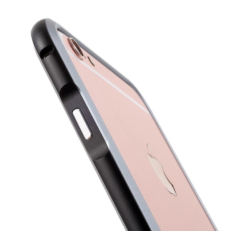2-Piece Electroplating Aluminum Alloy Bumper Case for iPhone 6S Plus / 6 Plus - Black / Grey-6