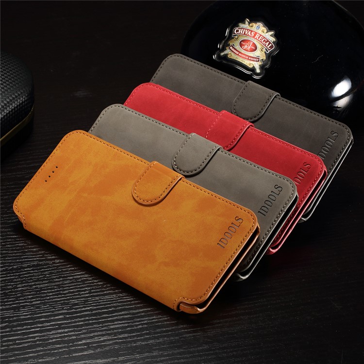 IDOOLS Retro Matte Leather Wallet Stand Case for iPhone 7 Plus - Black-11
