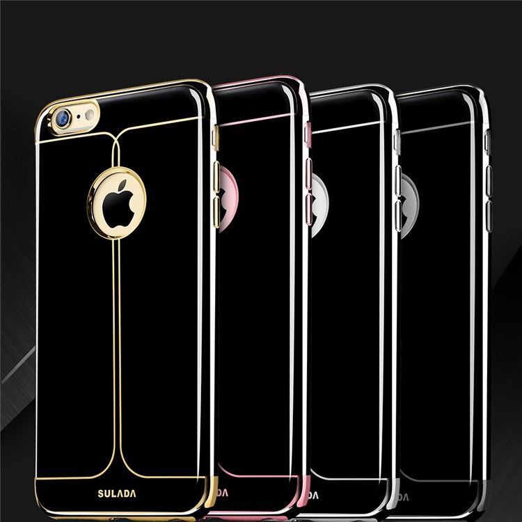 SUDALA Plating Soft TPU Cell Phone Case for iPhone 6s/6 4.7 Inch - Silver-3