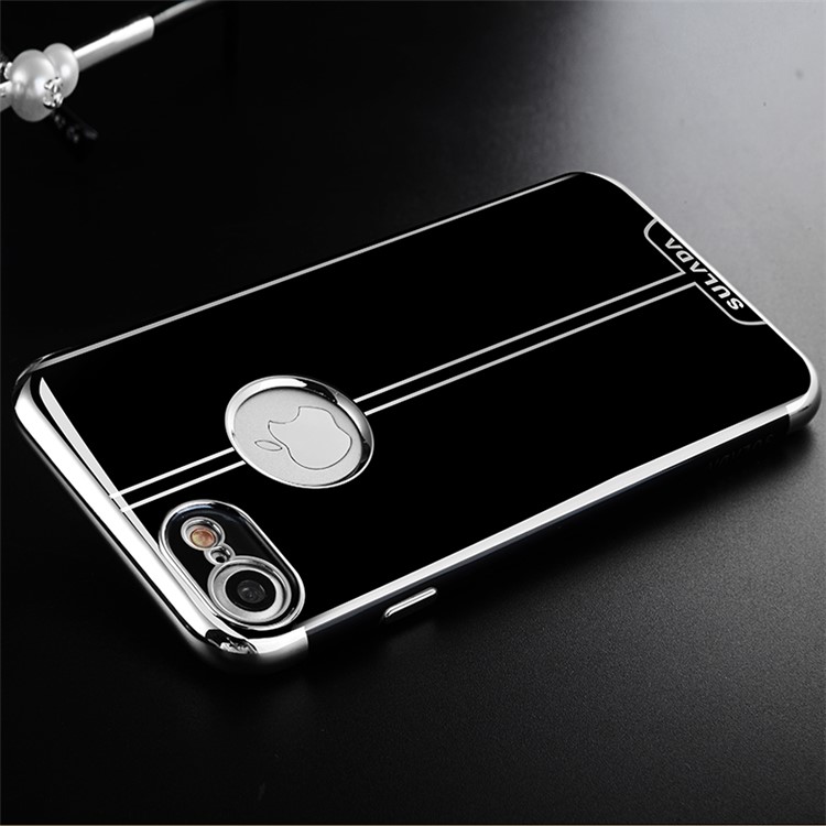 SUDALA Electroplating TPU Cell Phone Case for iPhone 7 4.7 Inch - Silver-1