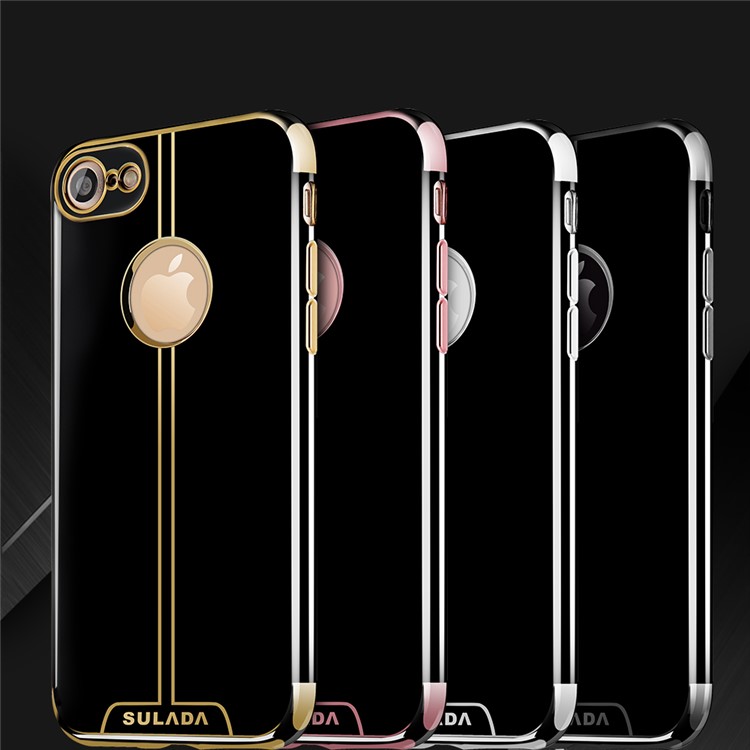 SUDALA Electroplating TPU Mobile Phone Case for iPhone 7 Plus 5.5 Inch - Silver-3