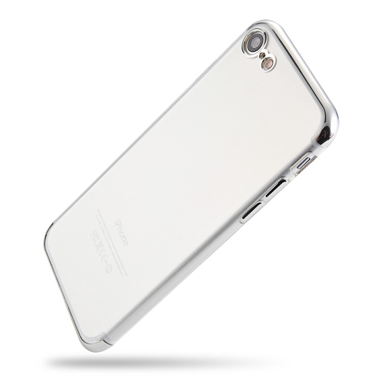 SUDALA Crystal Clear Plating TPU Phone Case for iPhone 7 4.7 Inch - Silver-1