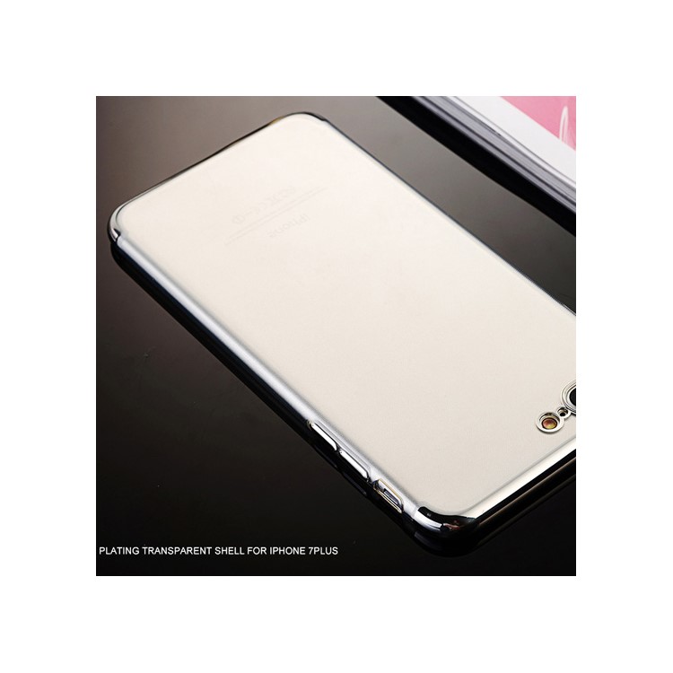 SUDALA Crystal Clear Plating TPU Phone Case for iPhone 7 4.7 Inch - Silver-2