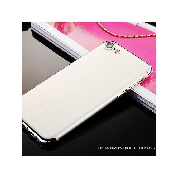 SUDALA Crystal Clear Plating TPU Phone Case for iPhone 7 4.7 Inch - Silver-3