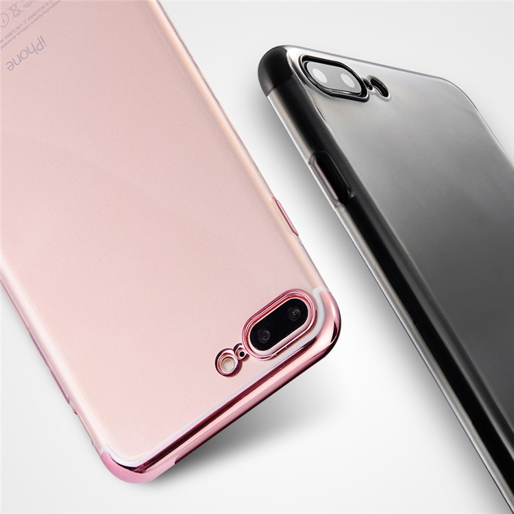 SULADA Crystal Clear recubrimiento TPU teléfono cubierta para el iPhone 8 / iPhone 7 de 4,7 pulgadas - Gris-2