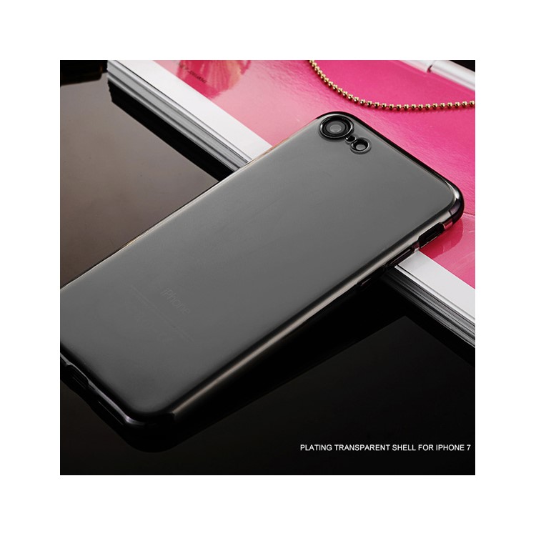 SULADA Crystal Clear recubrimiento TPU teléfono cubierta para el iPhone 8 / iPhone 7 de 4,7 pulgadas - Gris-4