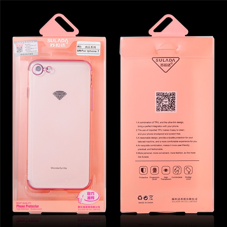 SULADA para el iphone 8 / Iphone 7 Carcasa Protectora Cristalina De La Cubierta De La Galjanoplastia TPU De 4.7 Pulgadas - Oro-13