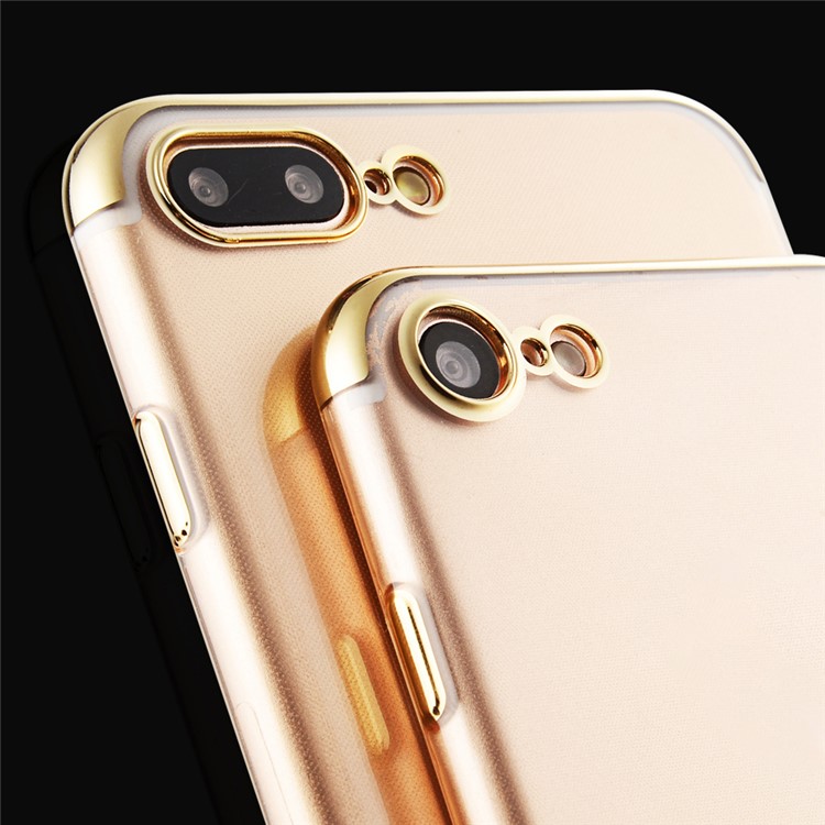 SULADA para el iphone 8 / Iphone 7 Carcasa Protectora Cristalina De La Cubierta De La Galjanoplastia TPU De 4.7 Pulgadas - Oro-3