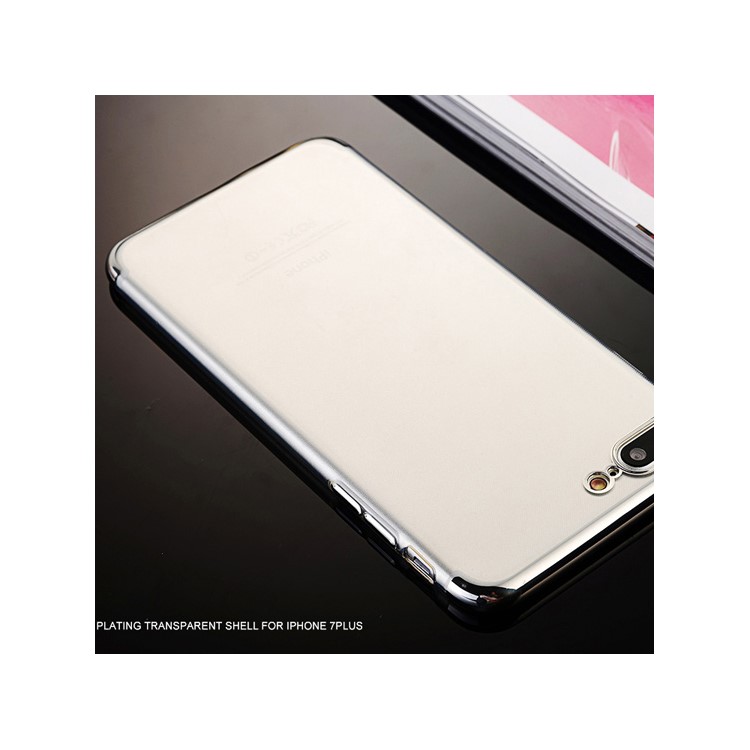 SULADA Crystal Clear Plating TPU Housse de téléphone pour iPhone 8 Plus / 5. 7 +5 inch - argent-2