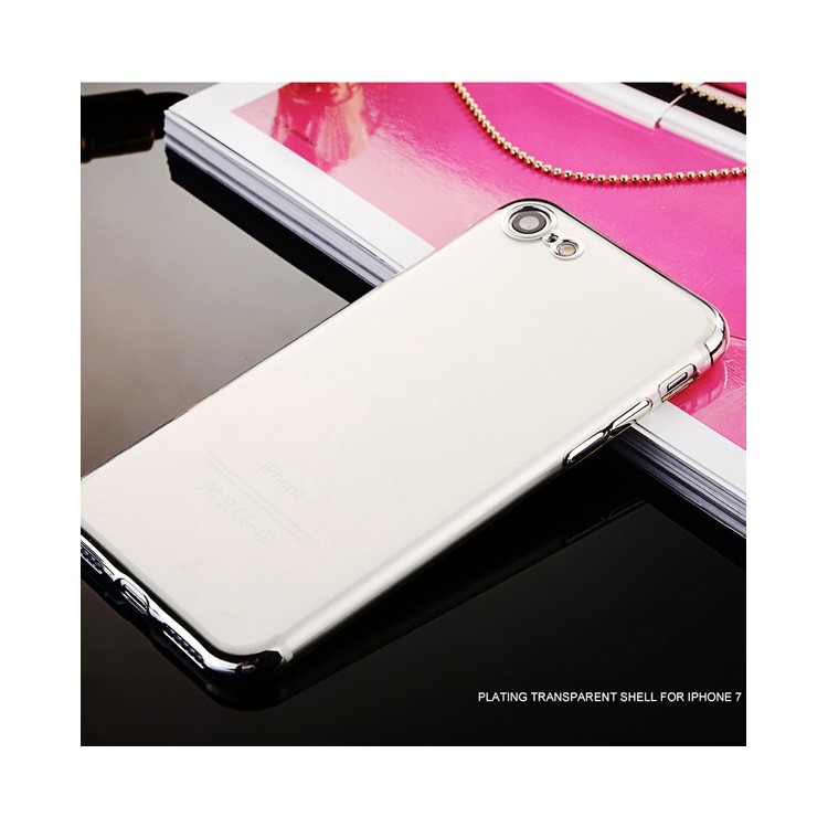 SULADA Crystal Clear Plating TPU Housse de téléphone pour iPhone 8 Plus / 5. 7 +5 inch - argent-3