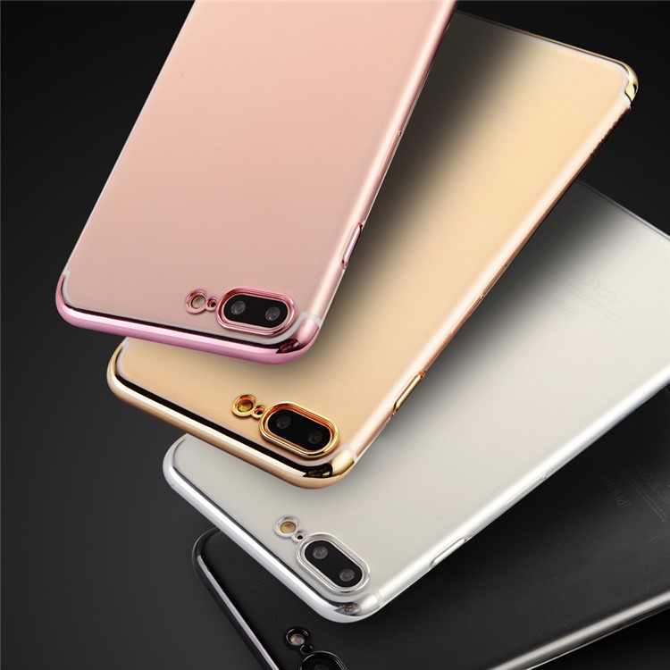 SULADA Crystal Clear Plating TPU Housse de téléphone pour iPhone 8 Plus / 5. 7 +5 inch - argent-5
