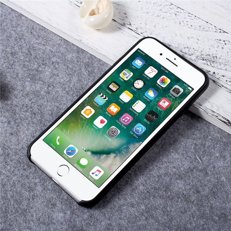 Luminous Glow TPU Edges Clear Acrylic Phone Case for iPhone 7 4.7 inch - Black-2