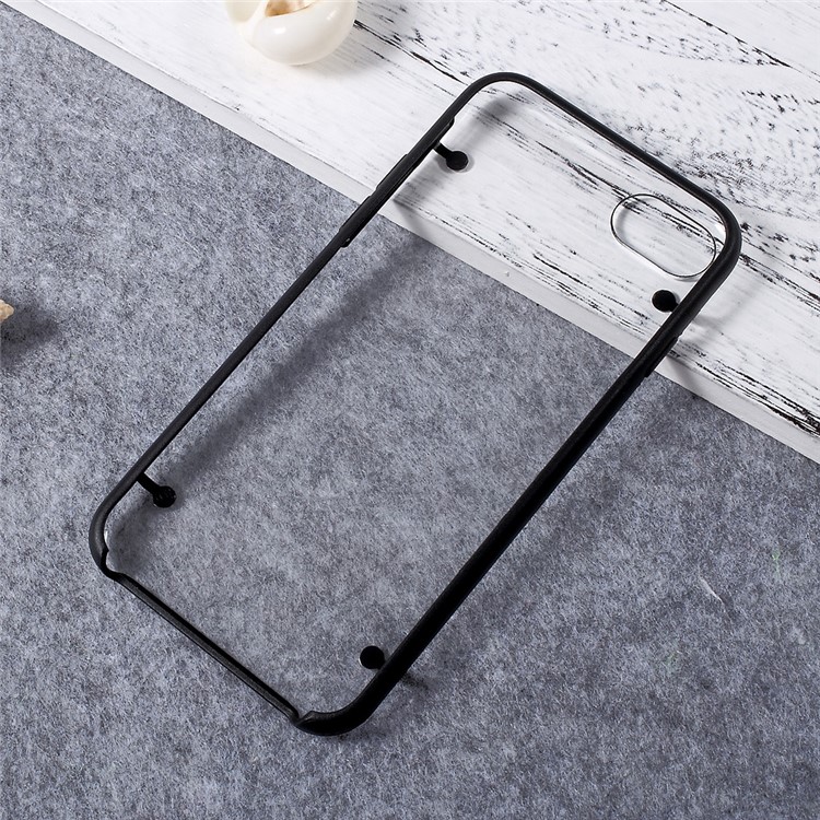 Luminous Glow TPU Edges Clear Acrylic Phone Case for iPhone 7 4.7 inch - Black-4