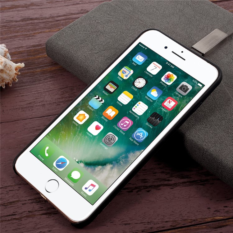 Luminous Glow in the Dark Cover Case for iPhone 7 Plus 5.5 (TPU Edges + Clear Acrylic) - Black-2