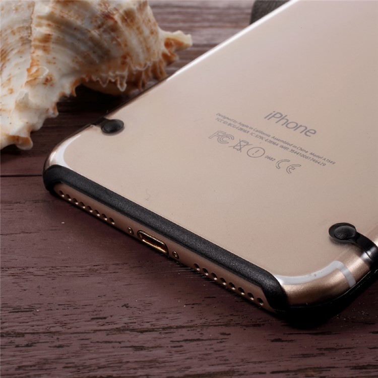 Luminous Glow in the Dark Cover Case for iPhone 7 Plus 5.5 (TPU Edges + Clear Acrylic) - Black-4