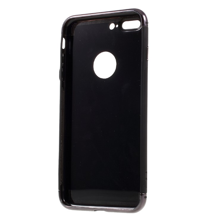 BARANAR Soft TPU Cellphone Case for iPhone 7 Plus with Plated Hard Edges - Black-5
