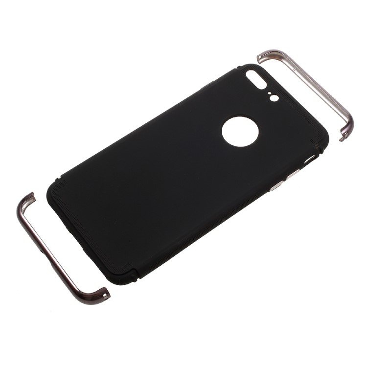 BARANAR Soft TPU Cellphone Case for iPhone 7 Plus with Plated Hard Edges - Black-6