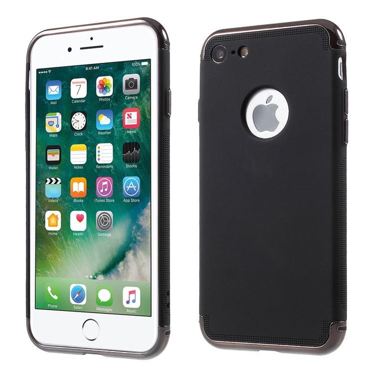 BARANAR Hybrid Mobile Phone Case (Plastic, TPU) for iPhone 7 4.7 inch - Black-1
