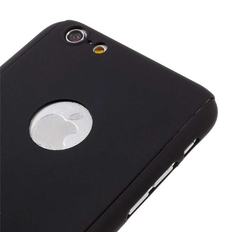 Full Protector 2-Piece Plastic Case + Tempered Glass Screen Film for iPhone 6s/6 4.7 - Black-3