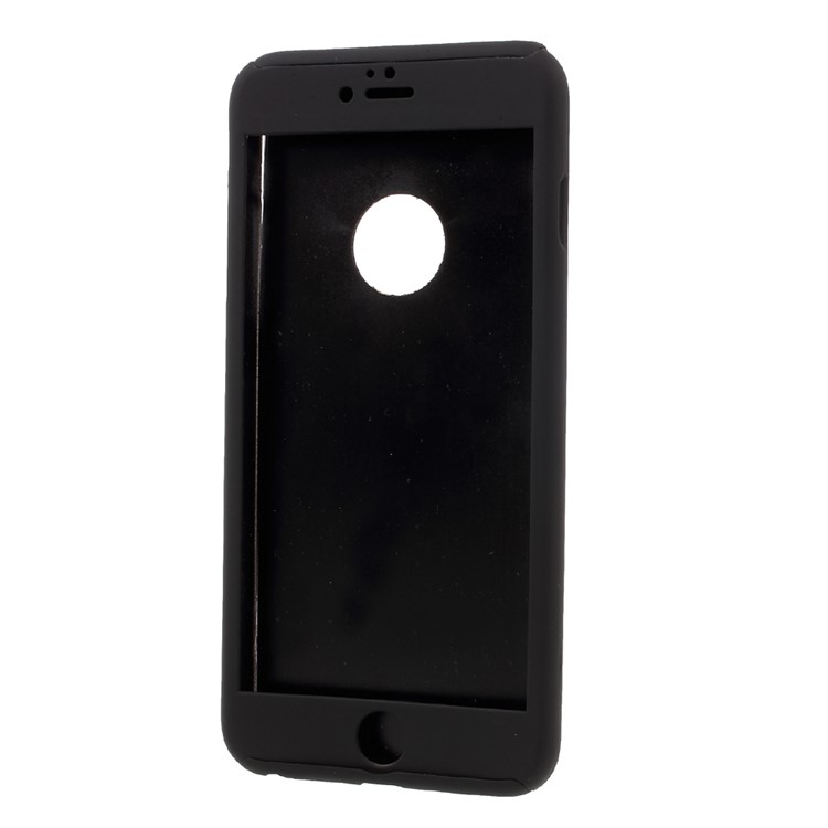 Full Protector 2-Piece Plastic Case + Tempered Glass Screen Film for iPhone 6s/6 4.7 - Black-5