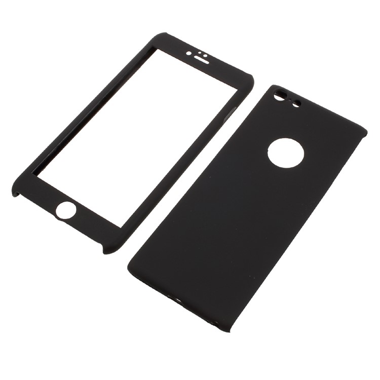 Full Protector 2-Piece Plastic Case + Tempered Glass Screen Film for iPhone 6s/6 4.7 - Black-6