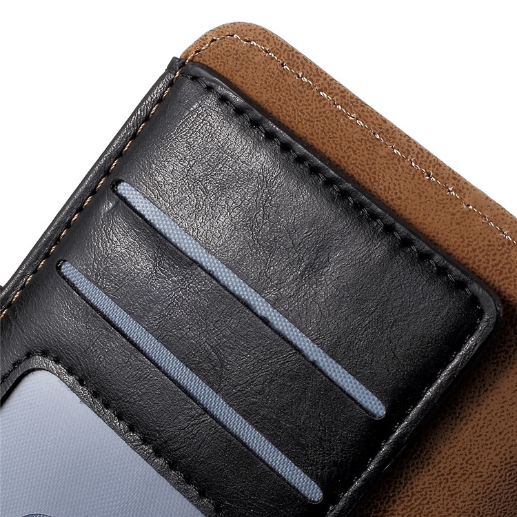 2-in-1 Split Leather Magnetic Wallet Shell for iPhone 7 with Removable Phone Case Inside - Black-12