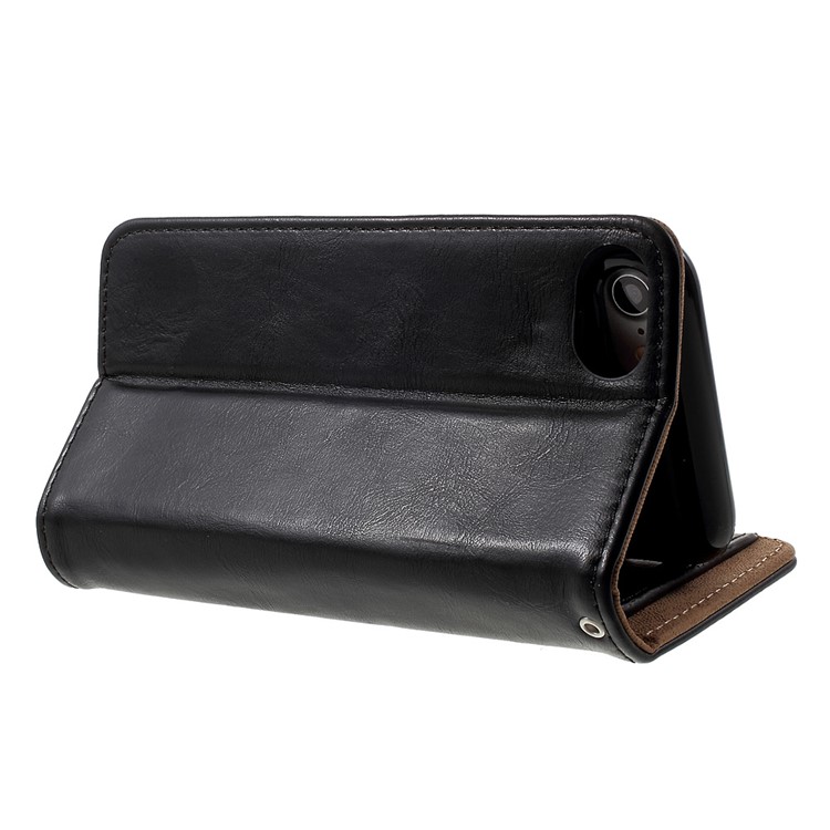 2-in-1 Split Leather Magnetic Wallet Shell for iPhone 7 with Removable Phone Case Inside - Black-4